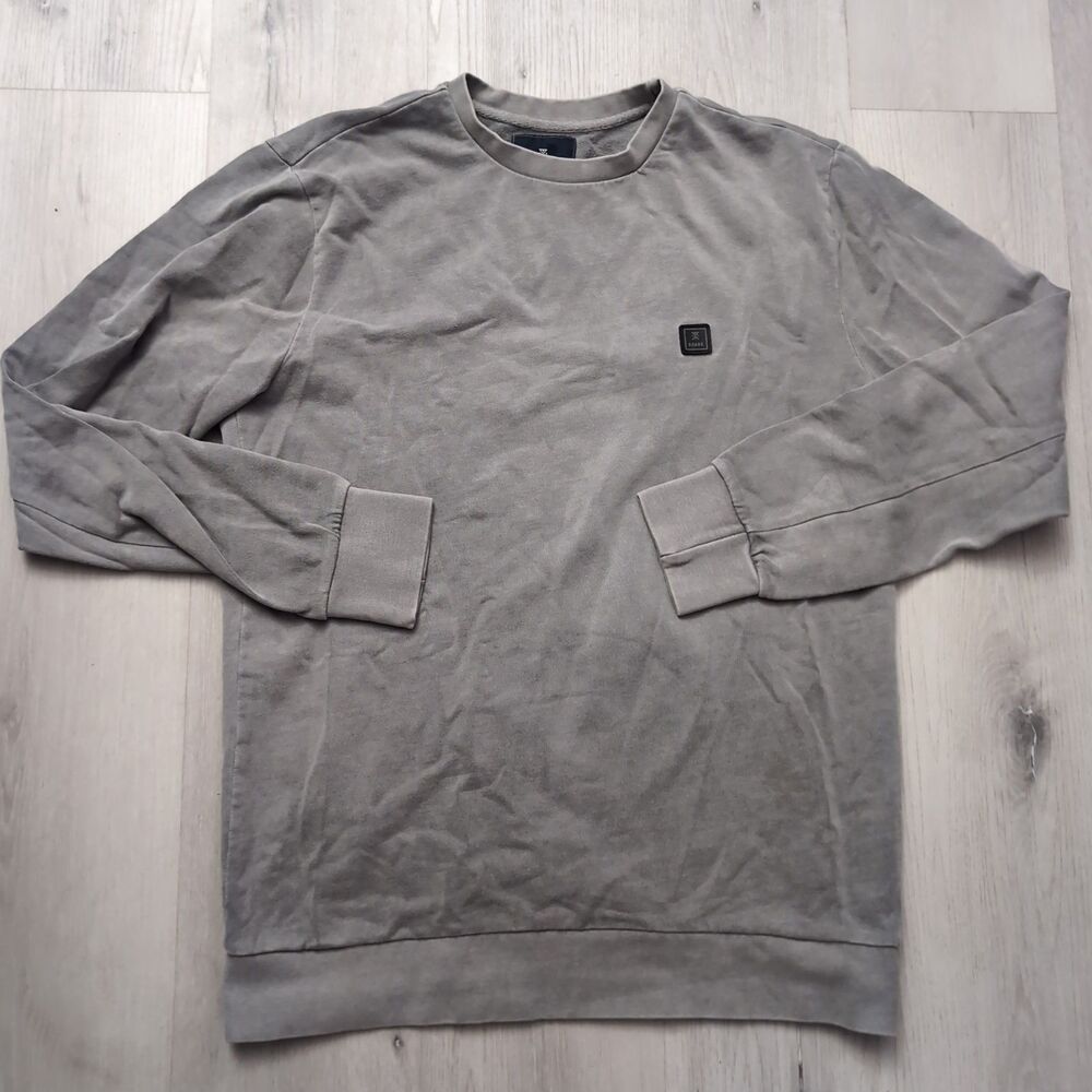 Roark Thermal Active Shirt Mens Large Gray Thermal Knit Long Sleeve Stretch